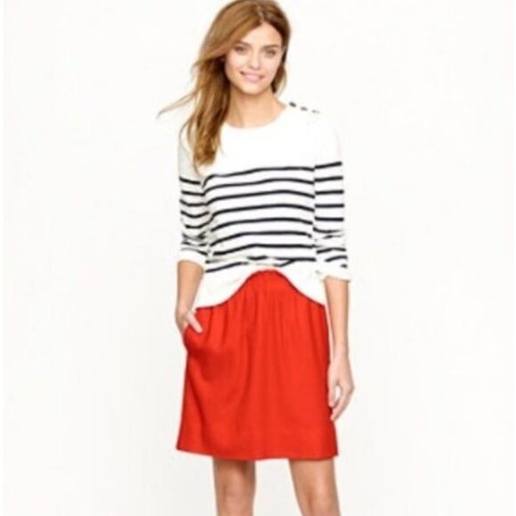 J. Crew Red City Wool Mini Skirt Size 6 - Picture 1 of 5